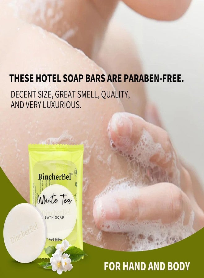 DincherBel 100 Pack 0.5oz Travel Soap, Mini Round Cleansing Bars Soap Bulk Travel Size, Individually Wrapped Toiletries Amenities for Hotel, Airbnb, Shelter, Camping and Traveling - Image 4